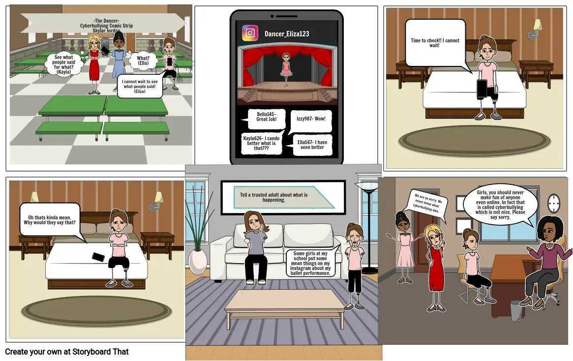 Cyberbullying Comic Strip