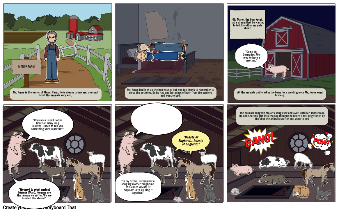 ANIMAL FARM Storyboard by 0c4d9010