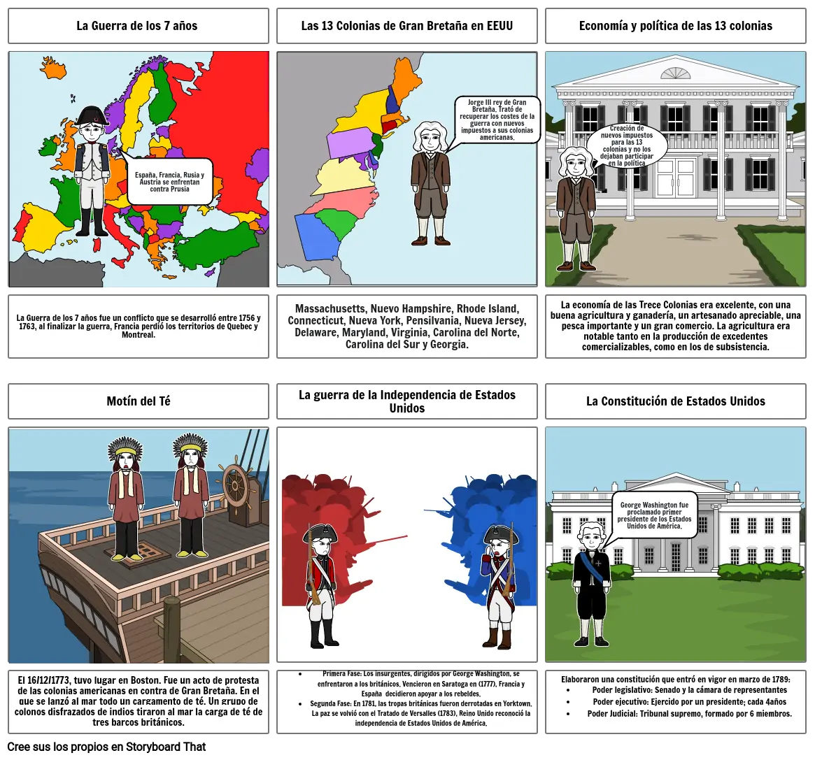 La Revolucion Americana Storyboard By 0c7dc33b