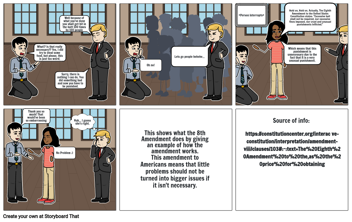 The 8th Amendment Cartoon! Storyboard by 0cb3b251