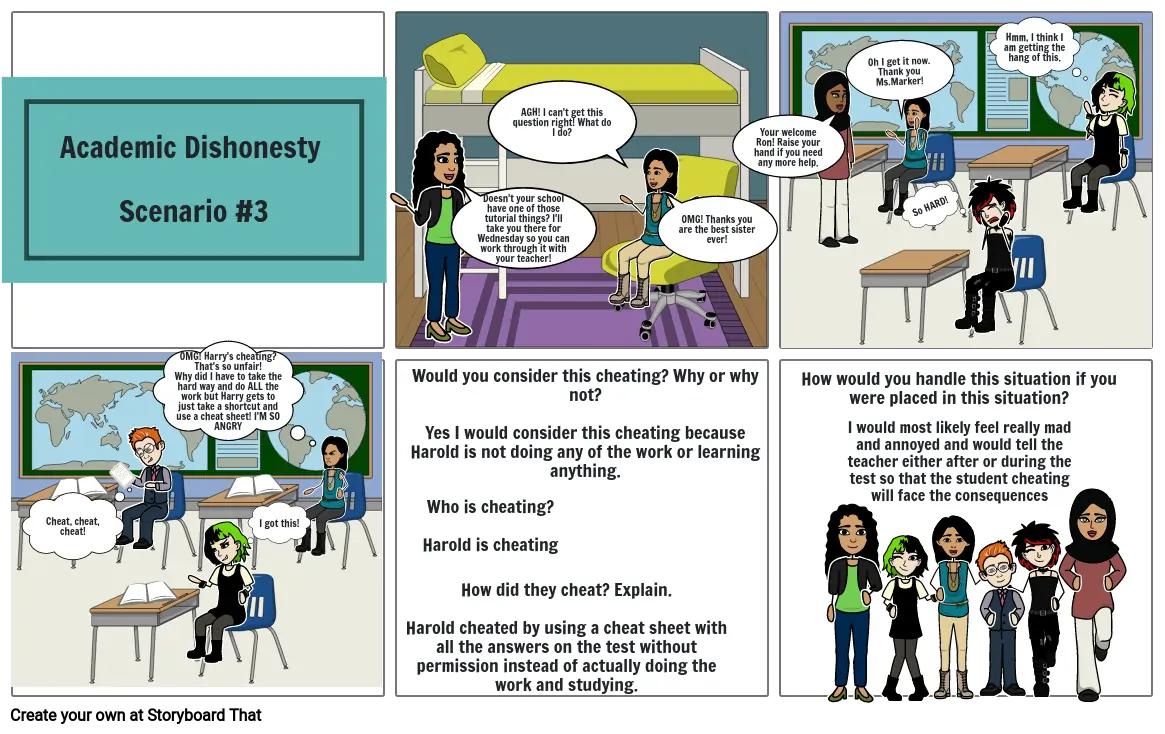 Academic dishonesty storyboard