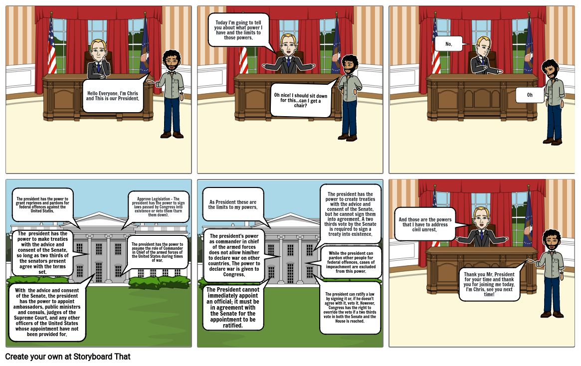 Presidential Powers during civil unrest Storyboard