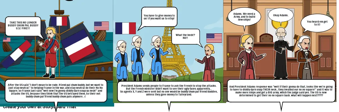 XYZ Affair storyboard