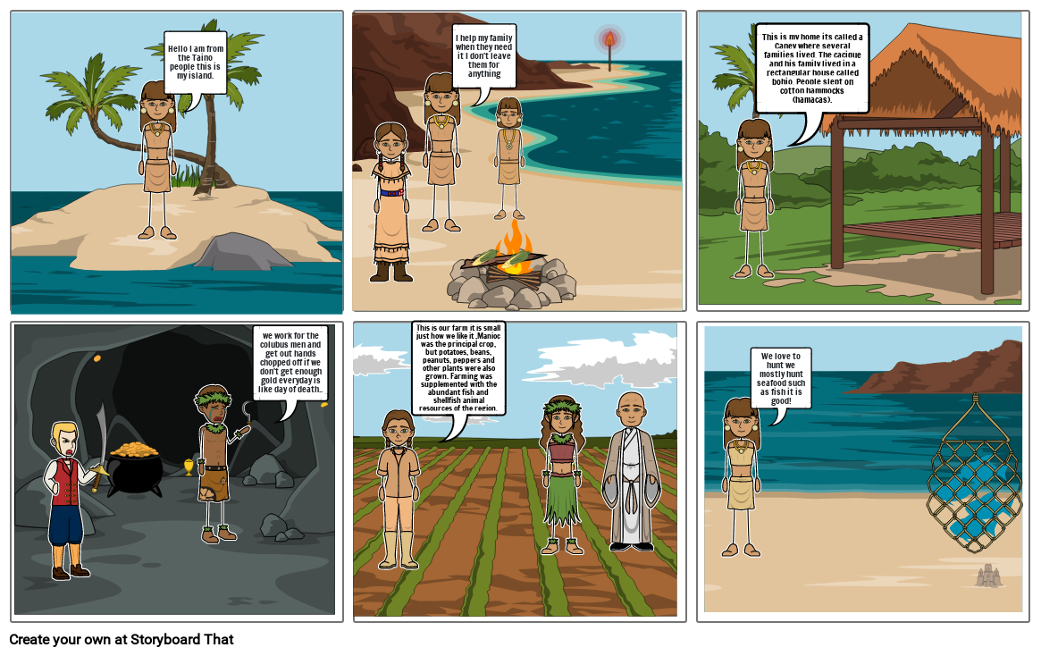 Taíno People Storyboard by 0e10e1bf