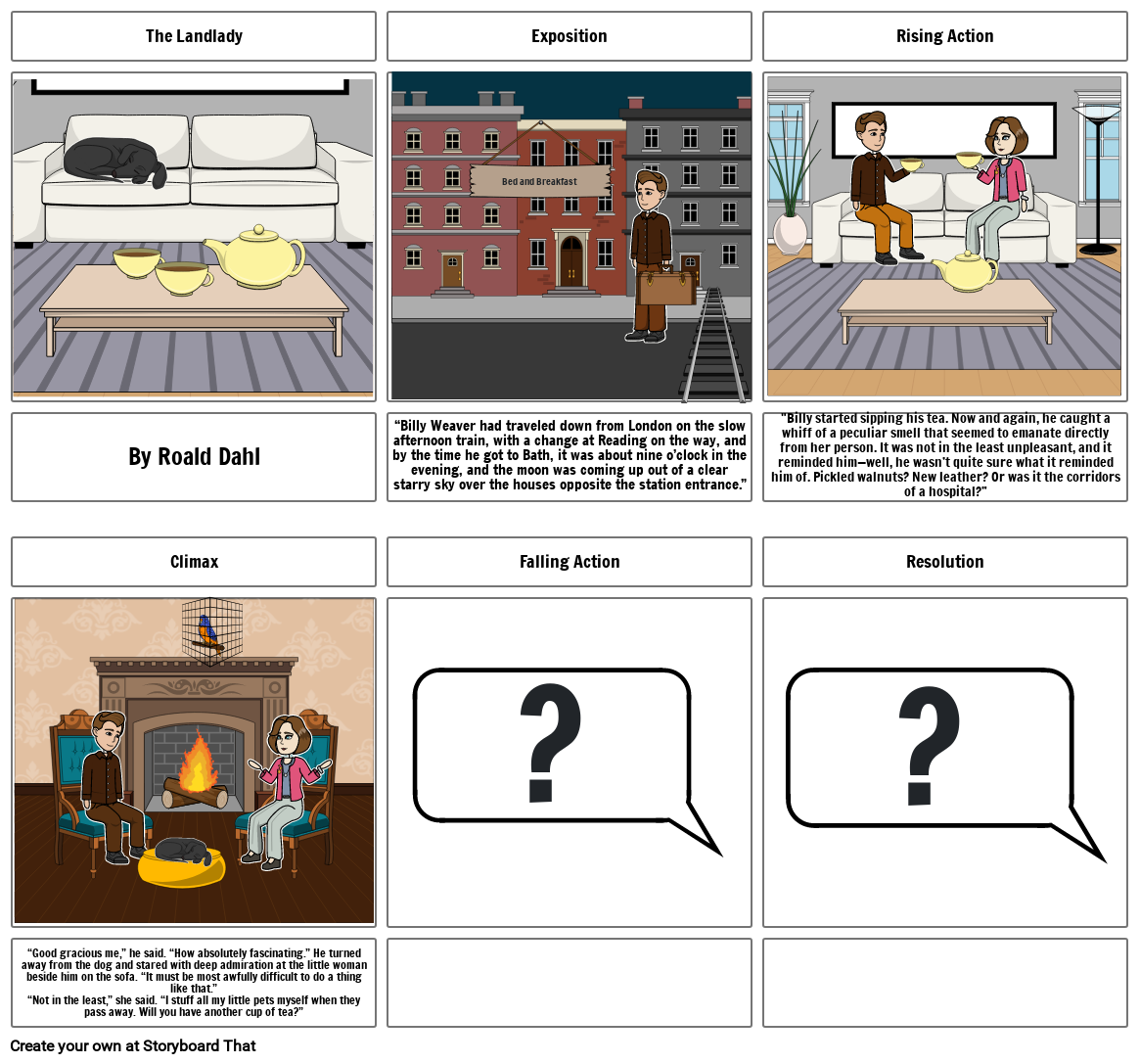 The Landlady Storyboard