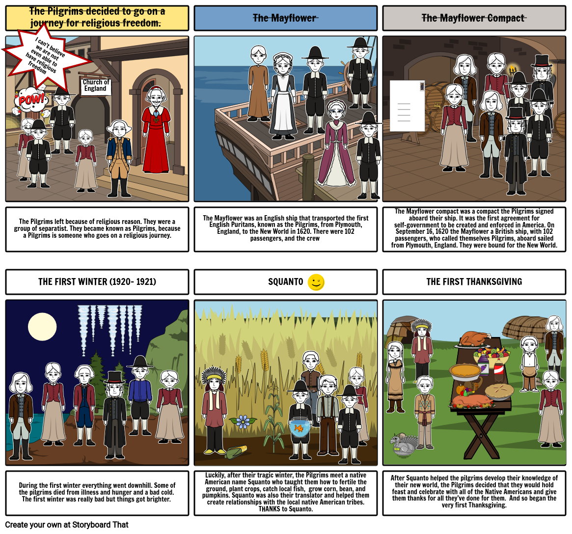 The Pilgrims Storyboard por 0eb8ac2c