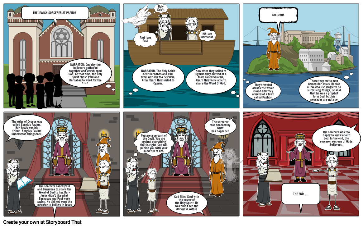 The Jewish Sorcerer at Paphos Storyboard by 0f40d247