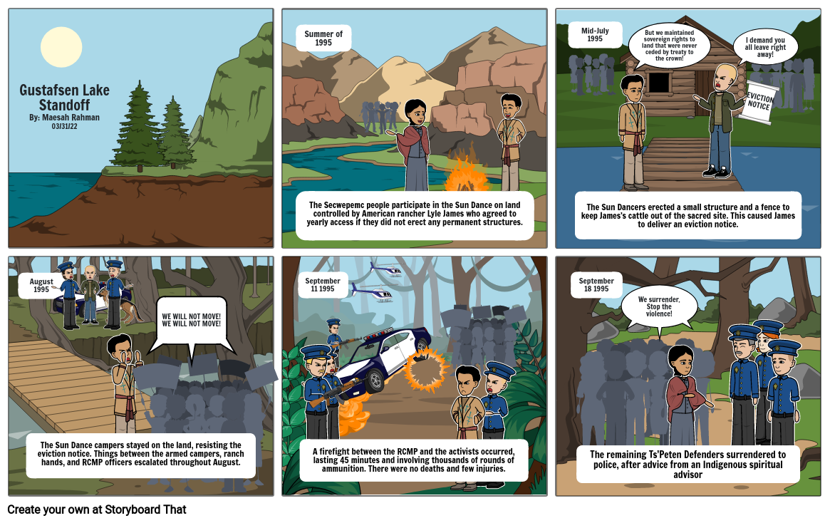 Gustafsen Lake Storyboard Storyboard by 0fc2e5cd