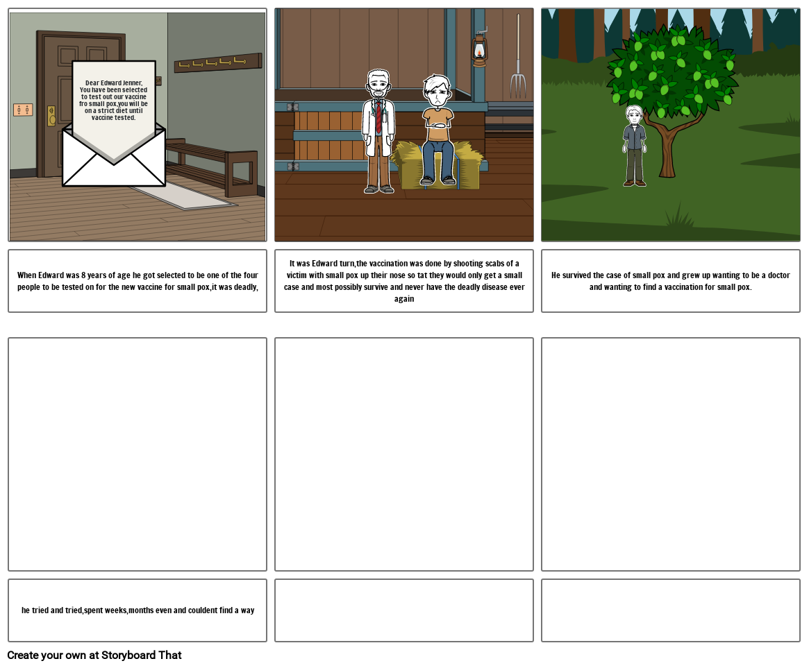 Edward Jenner Storyboard by 0fdcc711