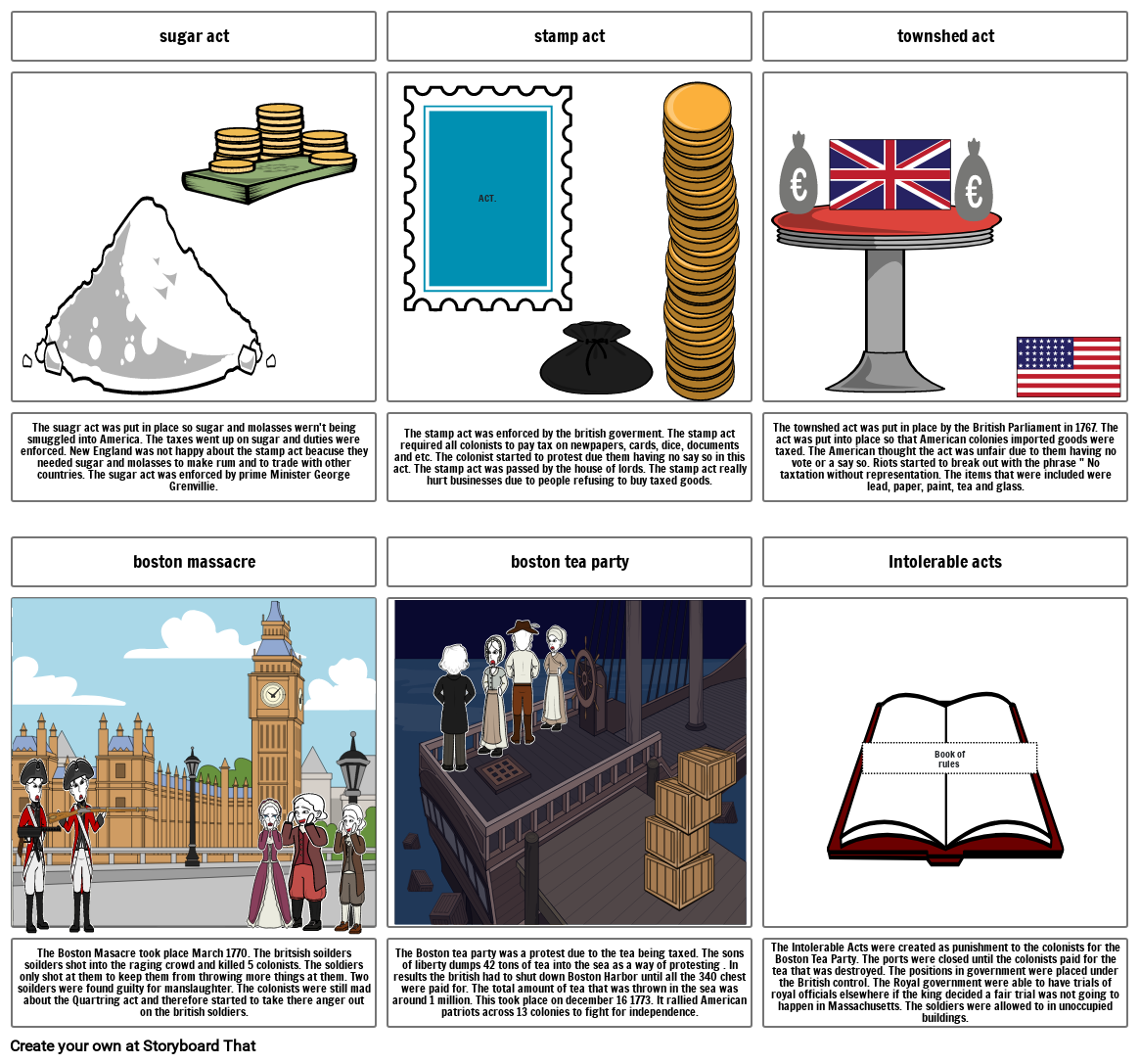 History storyboard