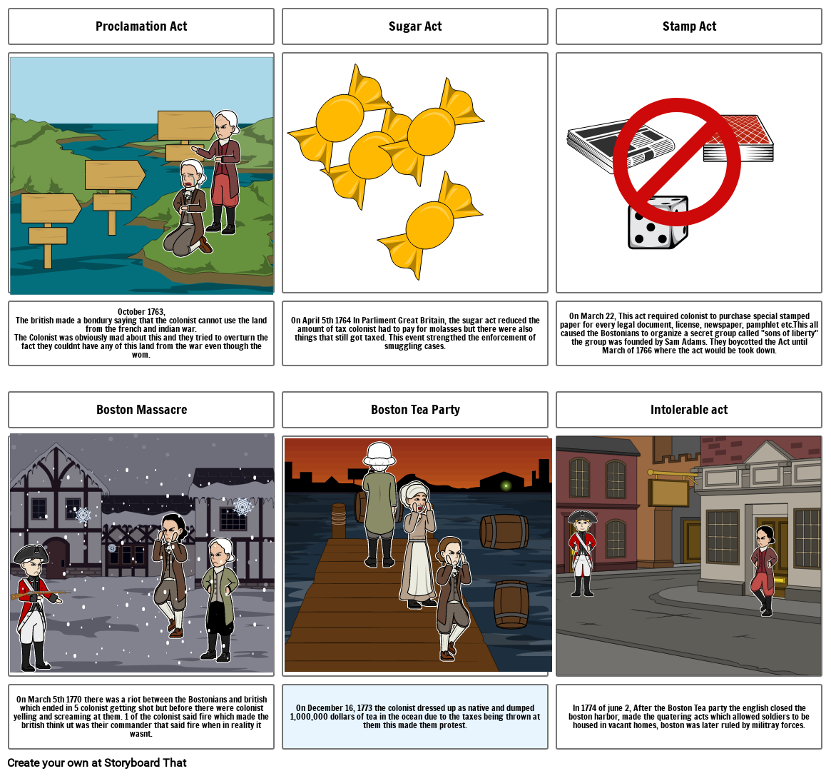 American Revolution  Storyboard