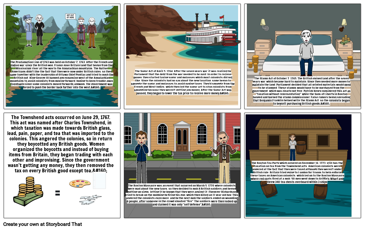 6 cells storyboard history