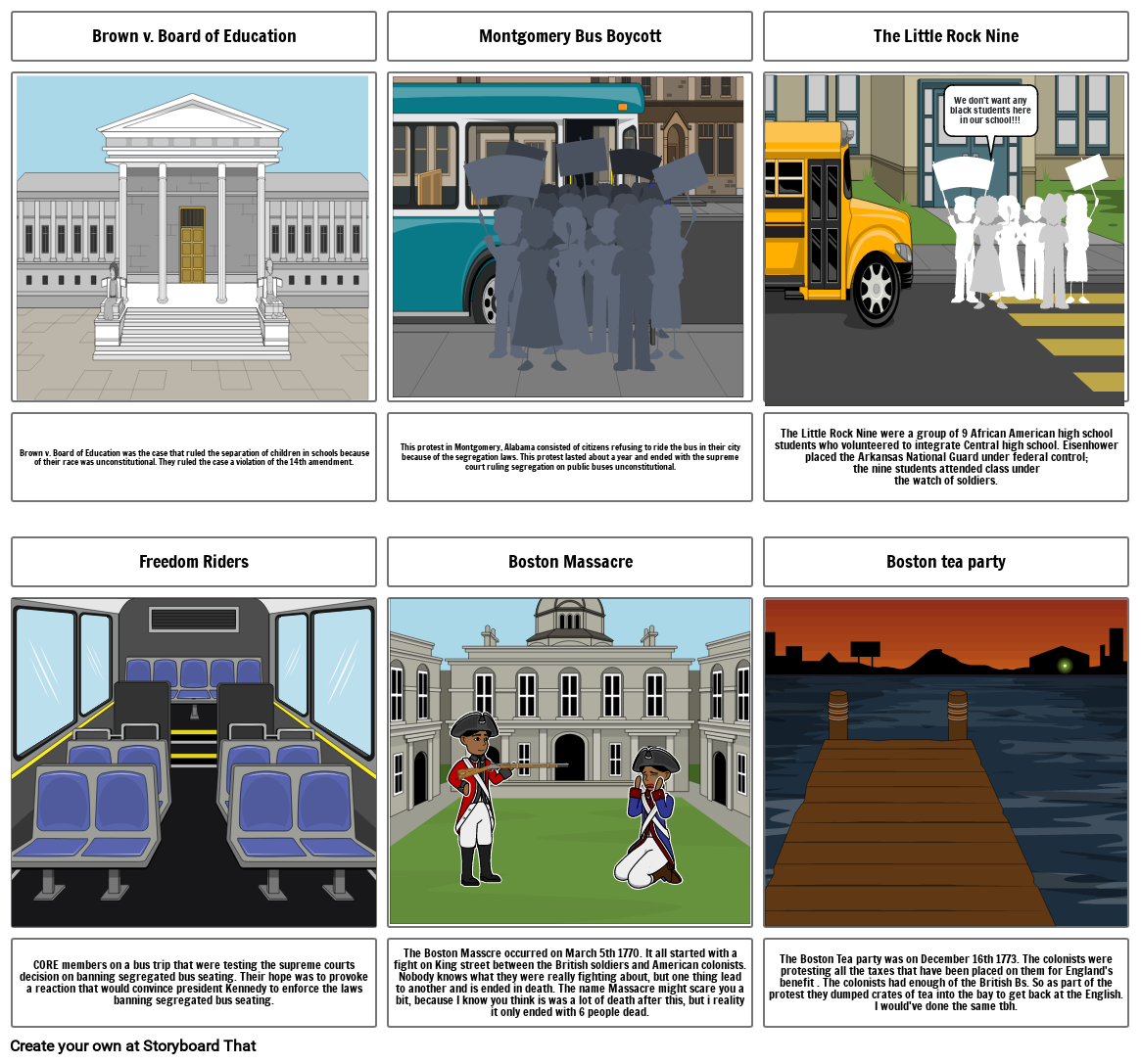 Civil Rights Storyboard By 1000850