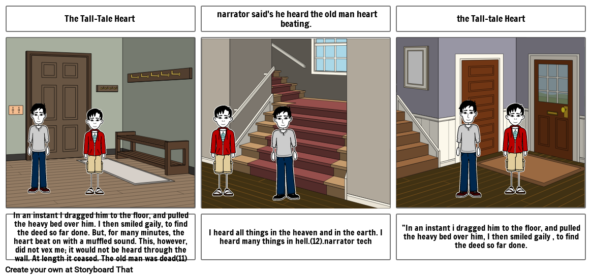 Tell-Tale Heart Project Storyboard by 10050695