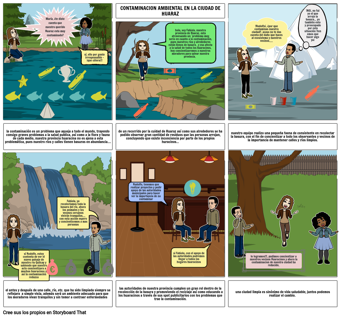 Storyboard Contaminación En Huaraz Storyboard