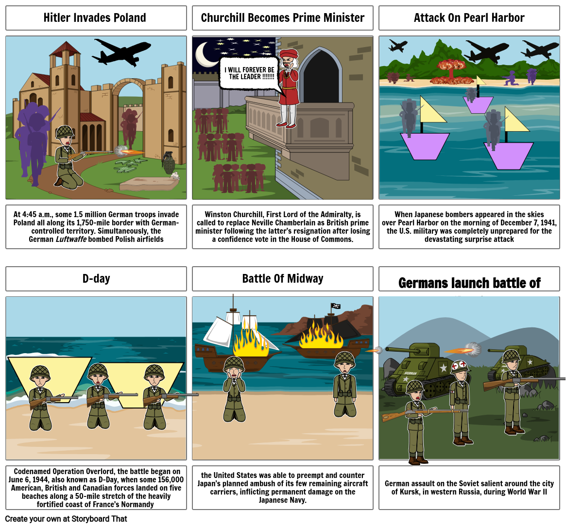 World War 2 Storyboard por 103976fa