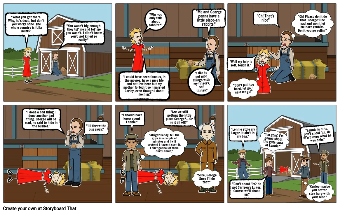 Of Mice and Men Comic Strip