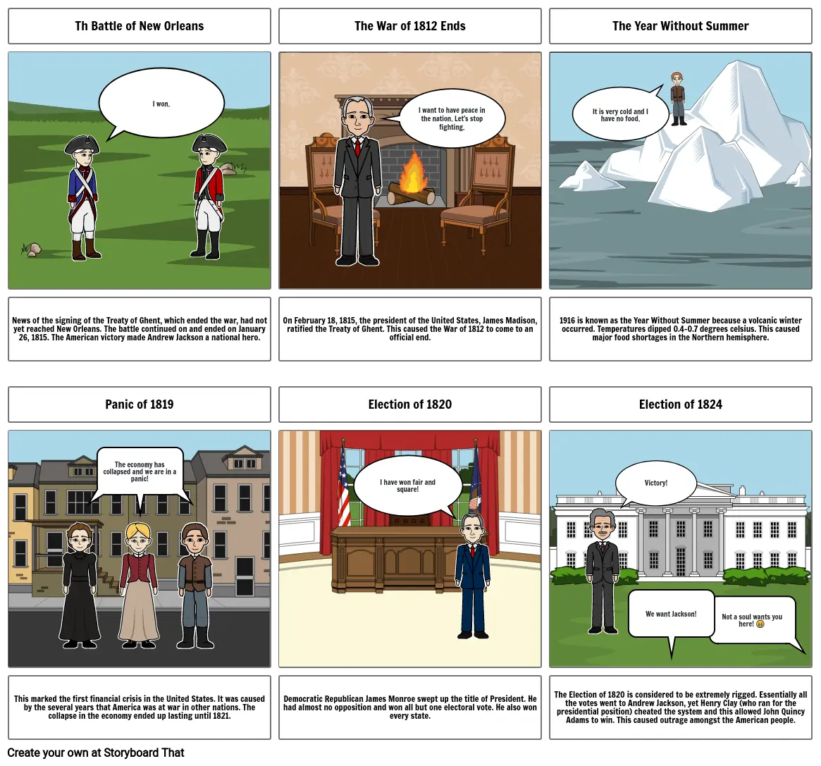 Storyboard of 1815-1824