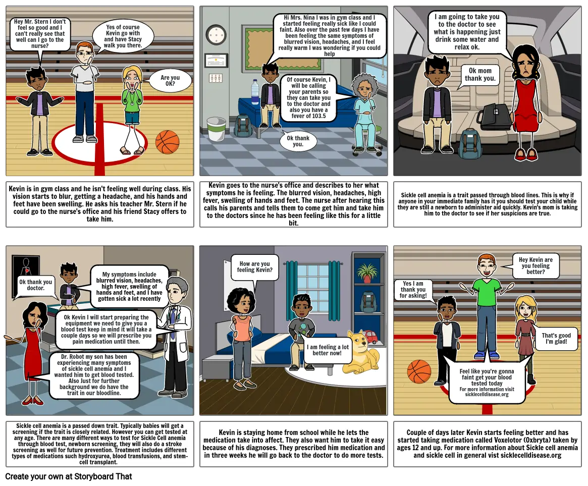 Sickle Cell Anemia storyboard - Madelyn and Esequiel