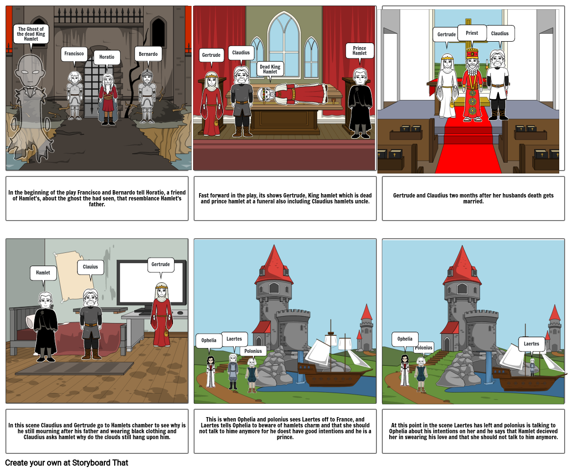 Hamlet Act 1 Storyboard Por 10b09777