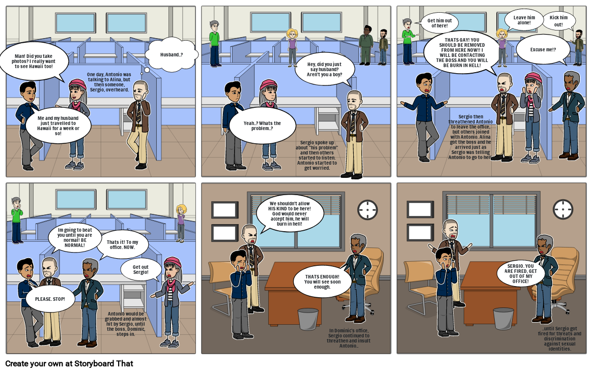 Discrimination Project Storyboard by 110a7e64