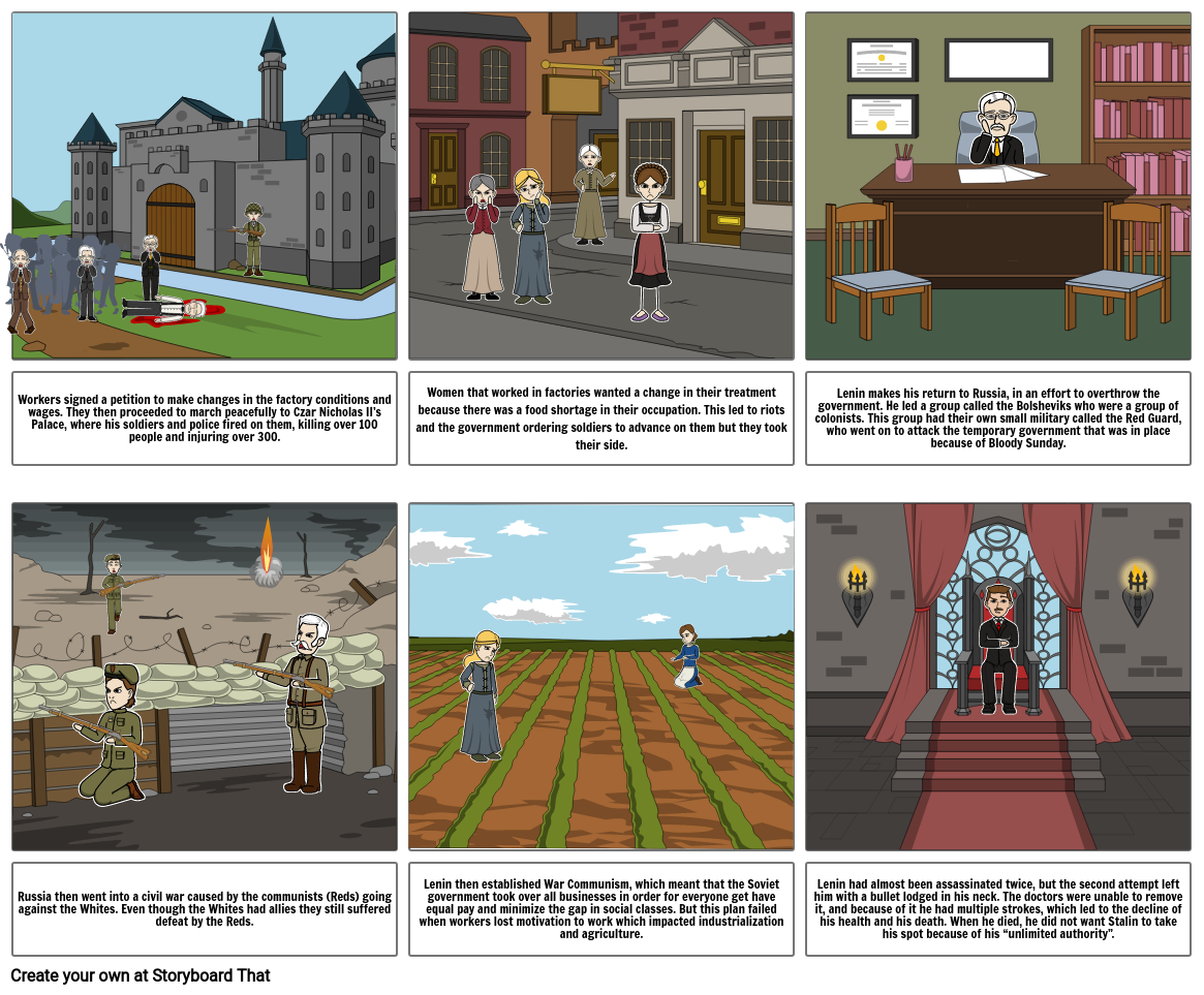 russian revolution Storyboard by 111f235d