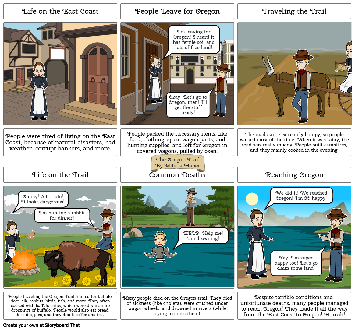 The Oregon Trail Storyboard Storyboard by 1125b37c