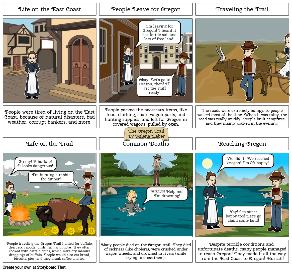 The Oregon Trail Storyboard