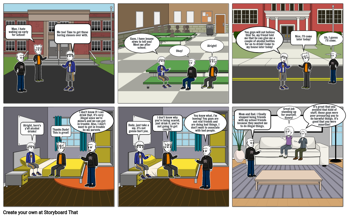 Peer Pressure Story Storyboard By 113c5c79 