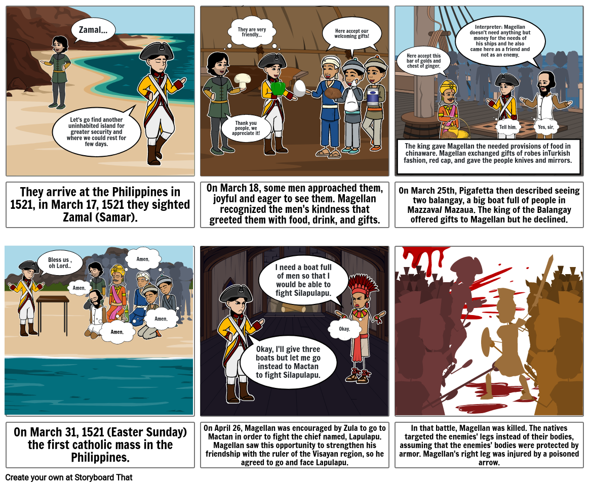 MAGELLAN'S VOYAGE IN THE PHILIPPINES Storyboard