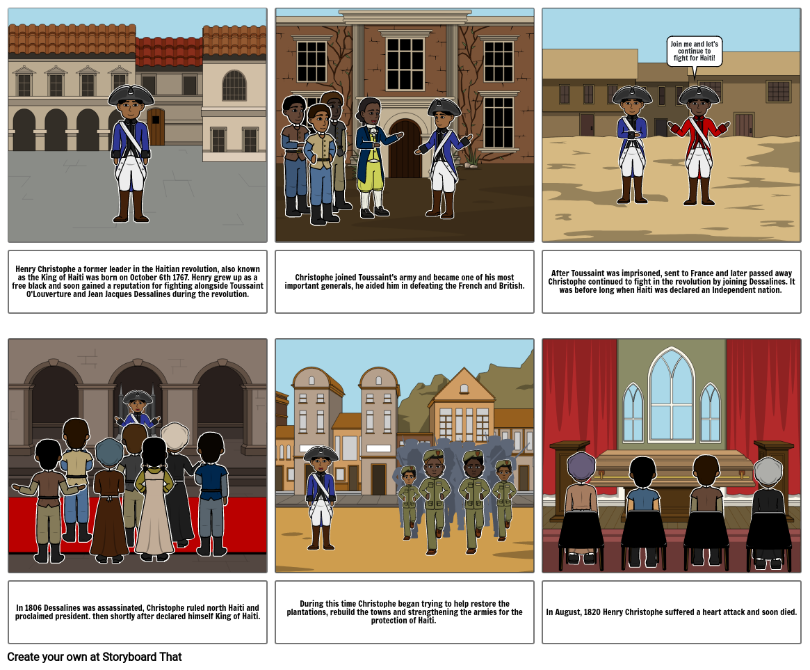 Haitian Revolution Leaders- Henry Christophe Storyboard