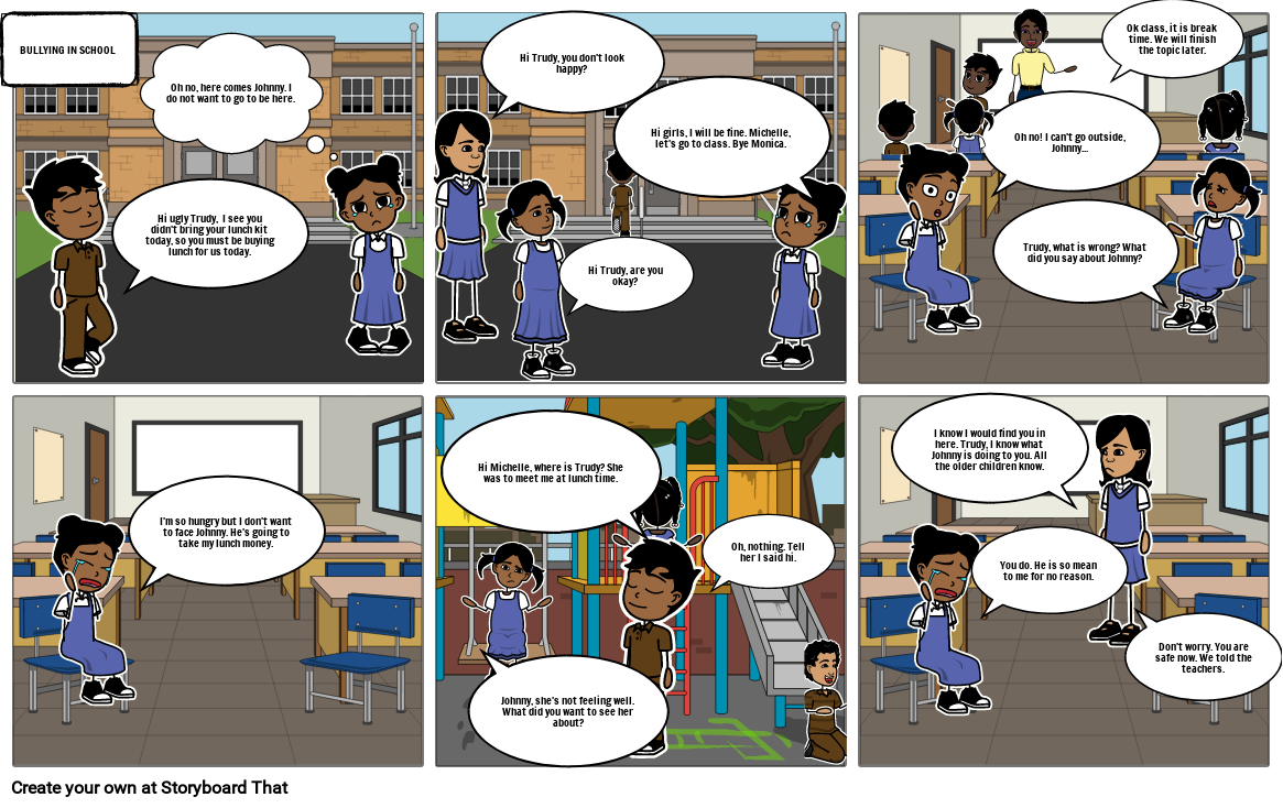 Say no to bullying Storyboard by 11bea789