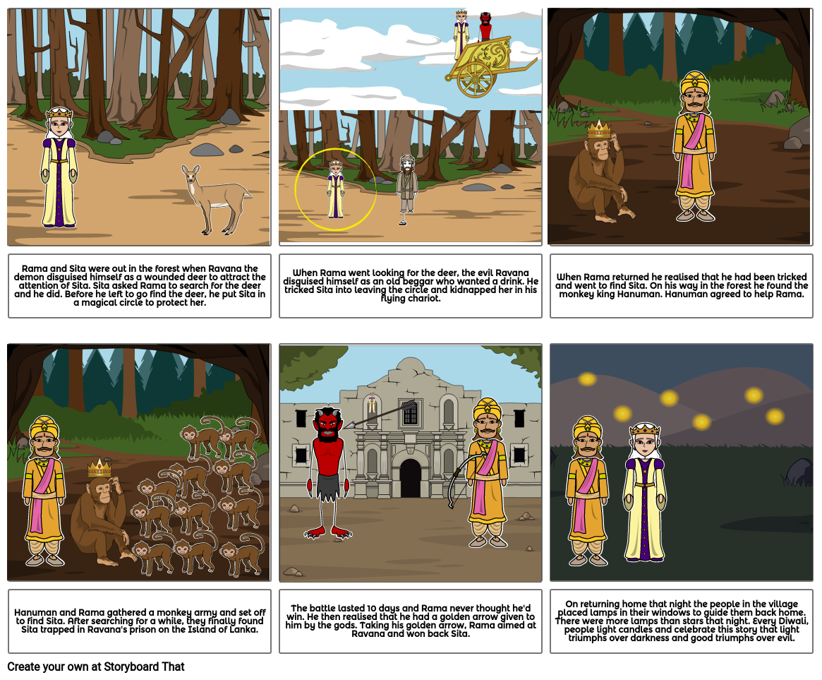 Rama and Sita Storyboard by 1236b7f1