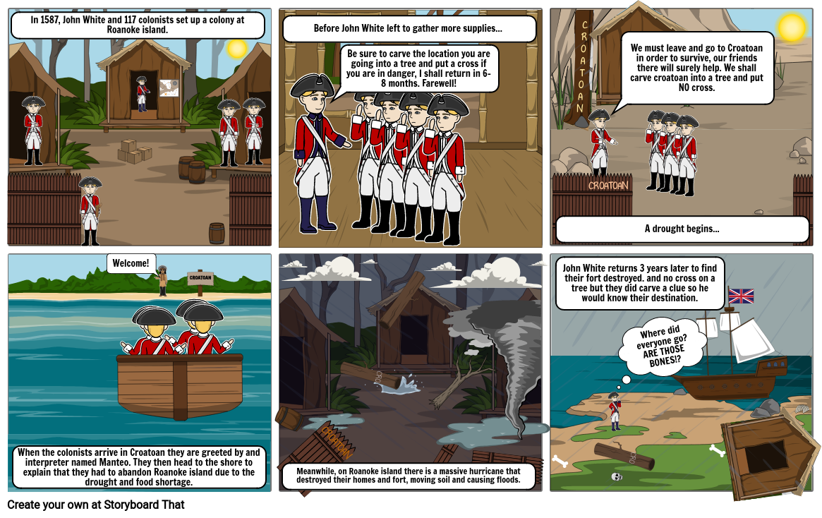 Lost Colony Investigation Storyboard by 12542739