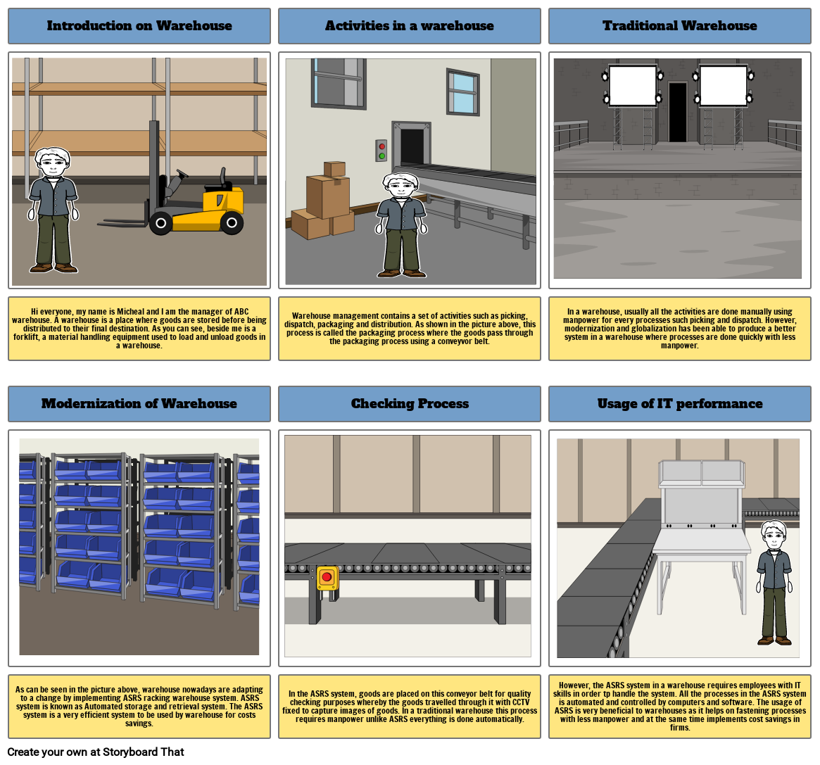 The Advantages of ASRS warehouse Storyboard by 126cc4d9