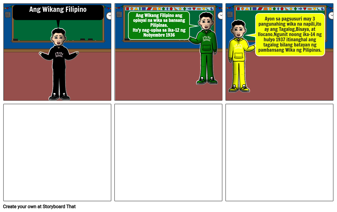 Wikang Filipino Komikstrip Storyboard By 1864eac3 6375