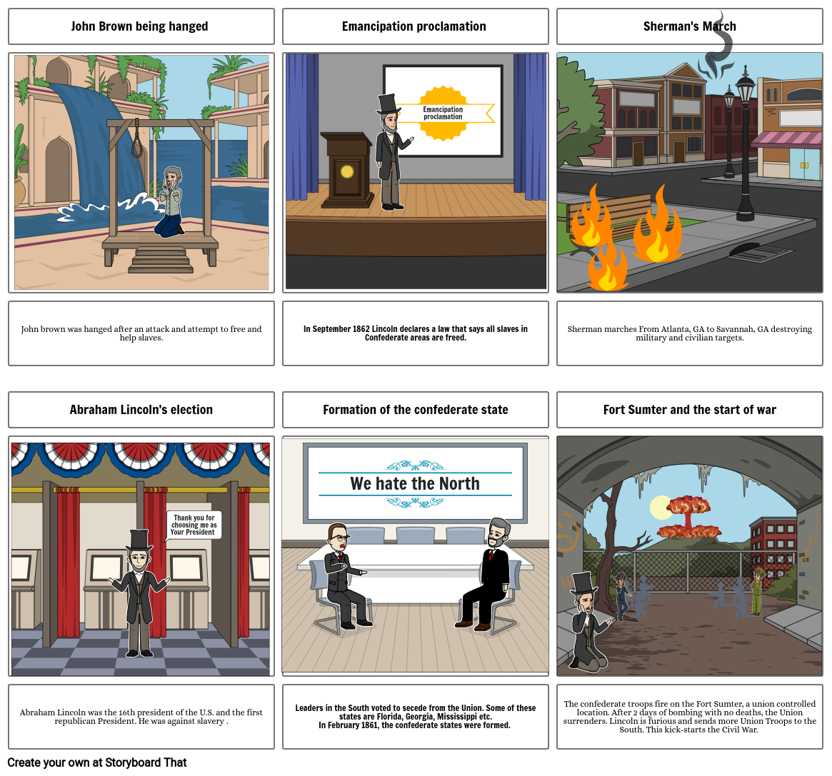 Civil War Story Board Storyboard By 12a69a4e 