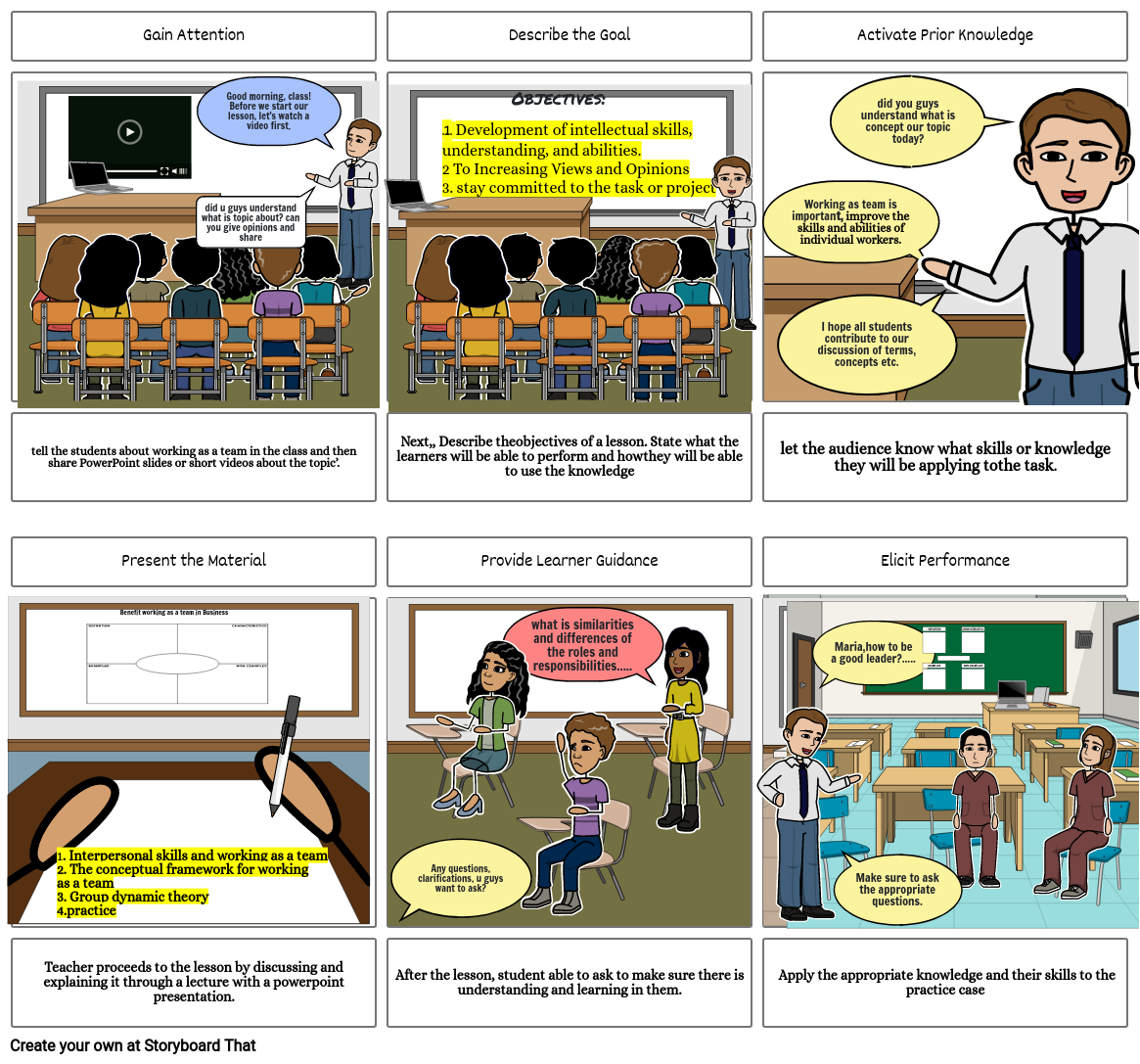 Working as a Team Storyboard by 12c798bb