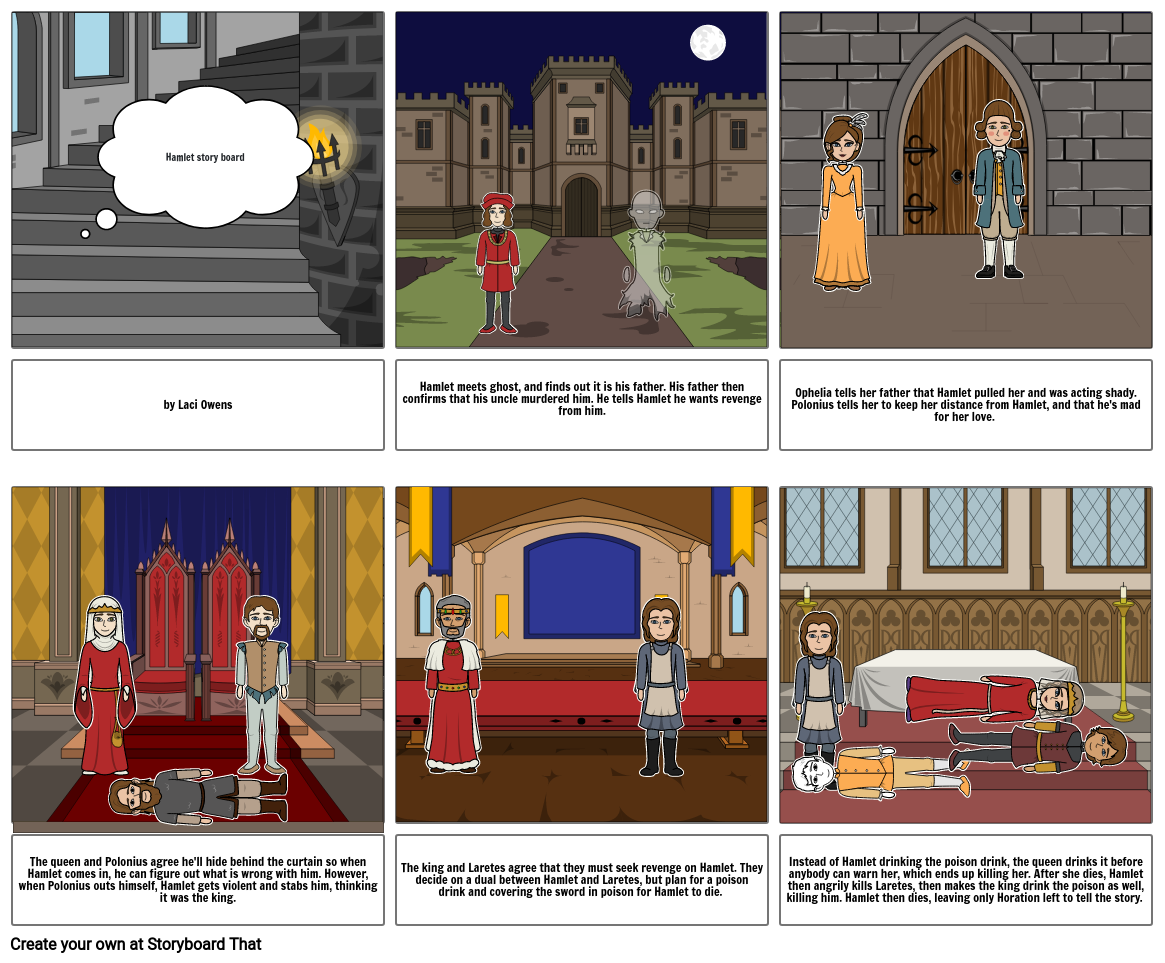 Hamlet storyboard Storyboard by 12e6bbbc