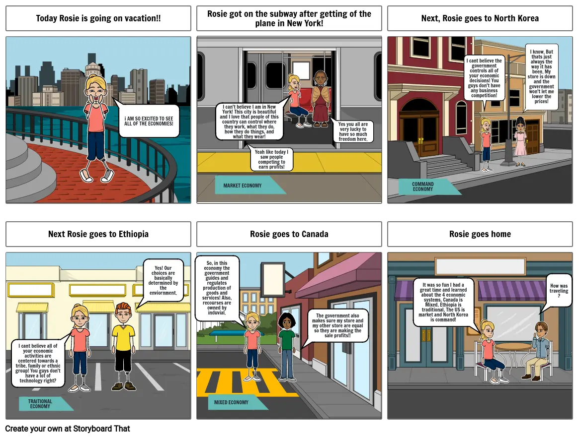 The 4 types of economies Storyboard by 13329692