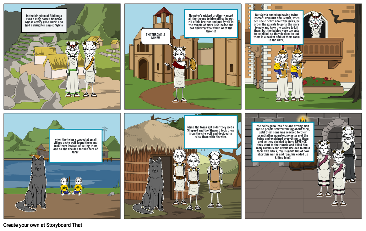 Romulus and Remus. Storyboard by 13732dc5