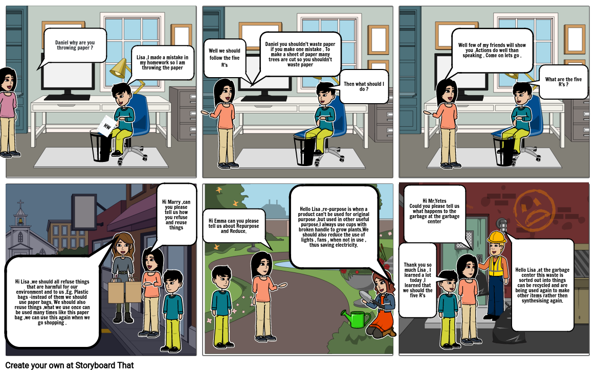 COMIC STRIP IN CONCSERVING RESOURCES Storyboard