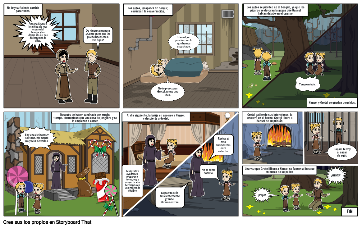 Hansel y Gretel Storyboard by 139e15ef