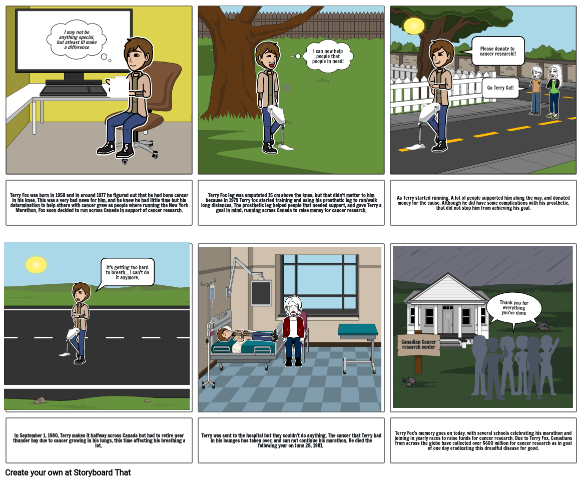 Terry fox Storyboard by 13aa9bbc