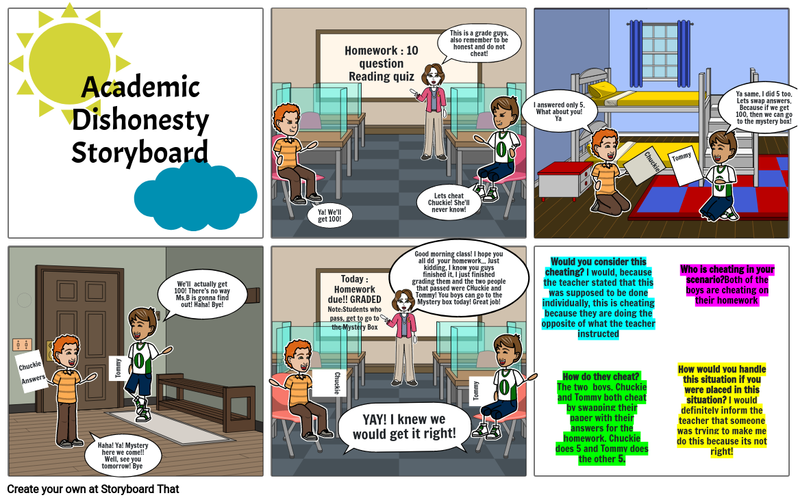 Academic Dishonesty Storyboard