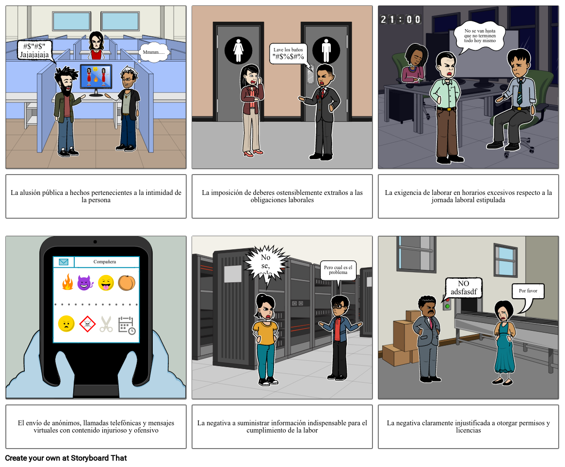 Conductas De Acoso Laboral Storyboard By 13c9a14b