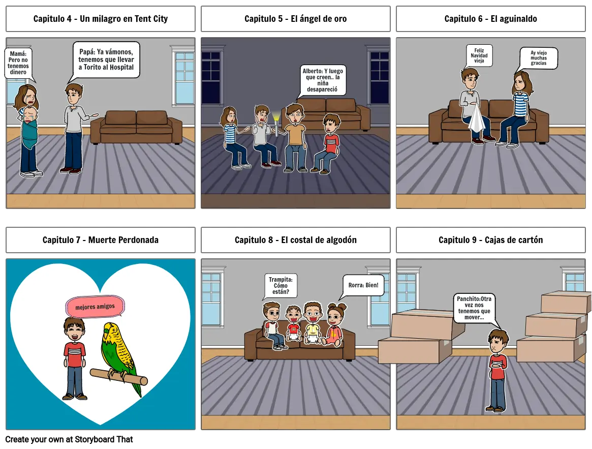 Cajas de Cartón Storyboard