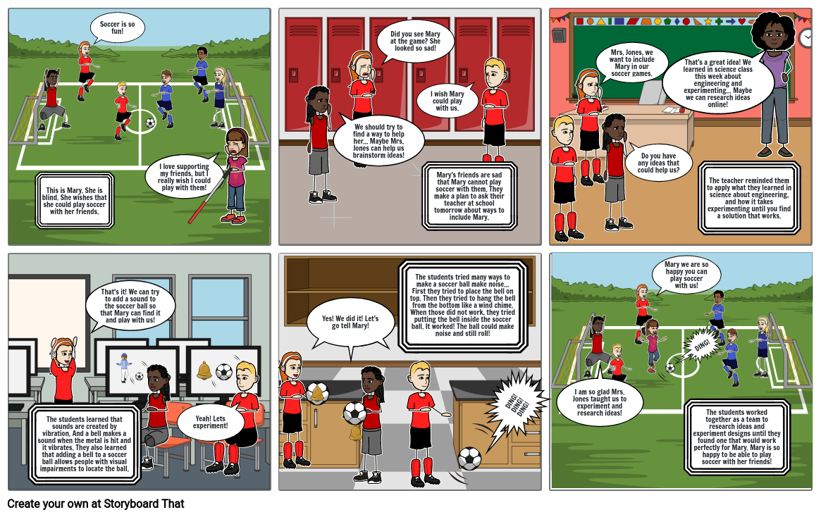 Inclusion in Soccer Storyboard by 1410c3eb