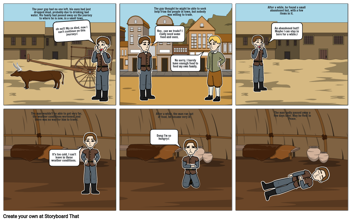 oregon trail storyboard Storyboard by 14299184