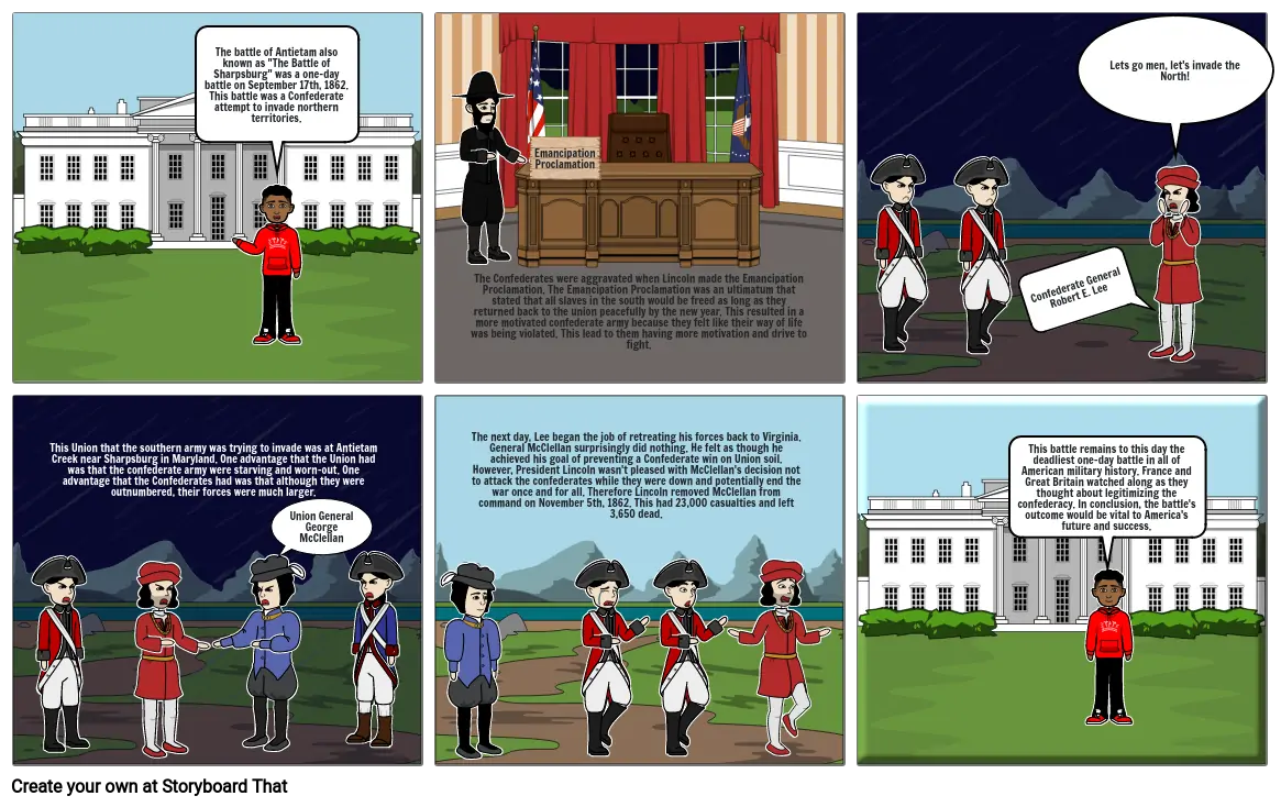 Antietam War Storyboard - Dylan Oliphant